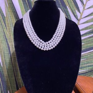 Kenneth Jay Lane Long One Strand Pearl Necklace
